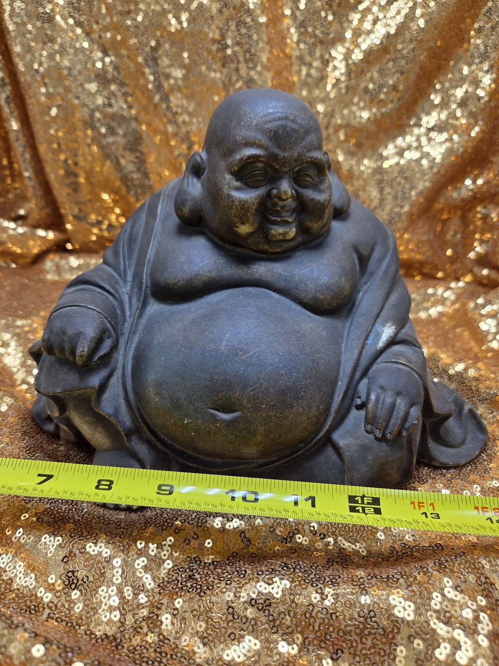 Buddha Statue Home Art - Black Patina